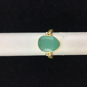 Yellow Gold ring w/ Green Stone